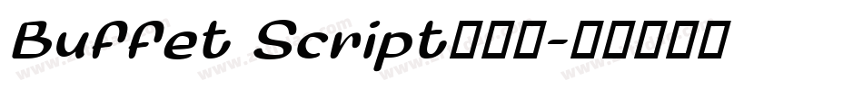 Buffet Script手机版字体转换